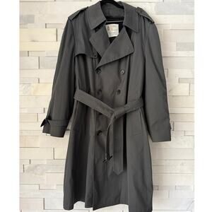 London Fog Black Trench Coat